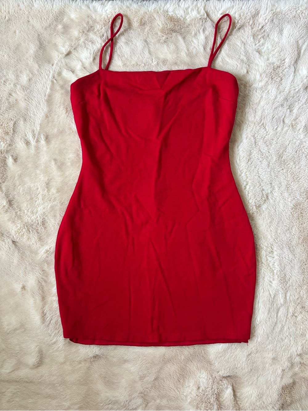 Lulu's Red Spaghetti-Strap Mini Bodycon Dress
